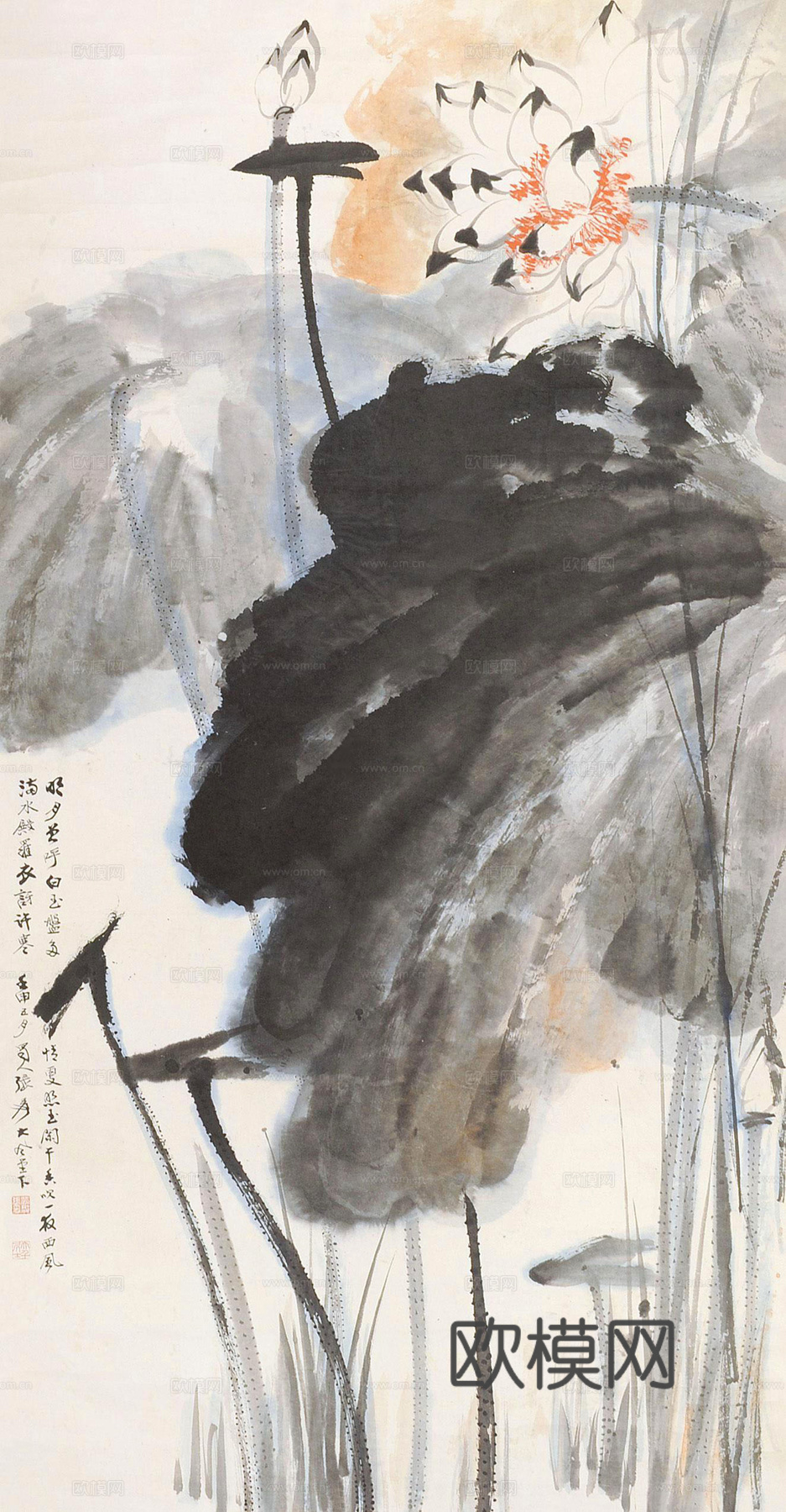张大千绘画作品，中国近现代水墨画，写意水墨画62下载