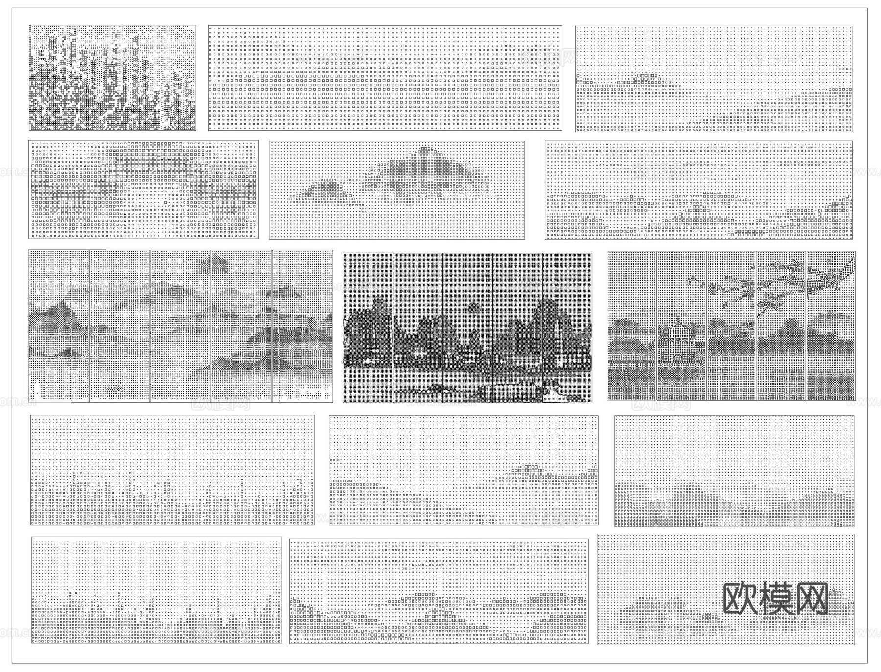 穿孔板冲孔板CADcad施工图下载（渲染图4）