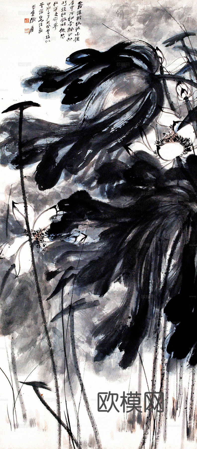 张大千绘画作品，中国近现代水墨画，写意水墨画45下载