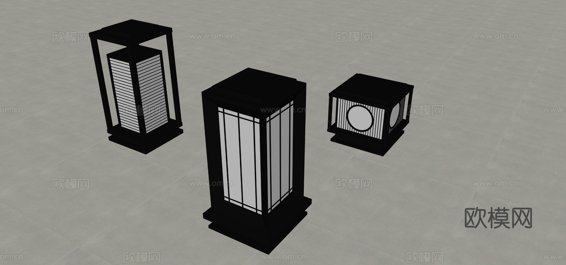 草坪灯 景观灯 太阳能灯 地灯su模型