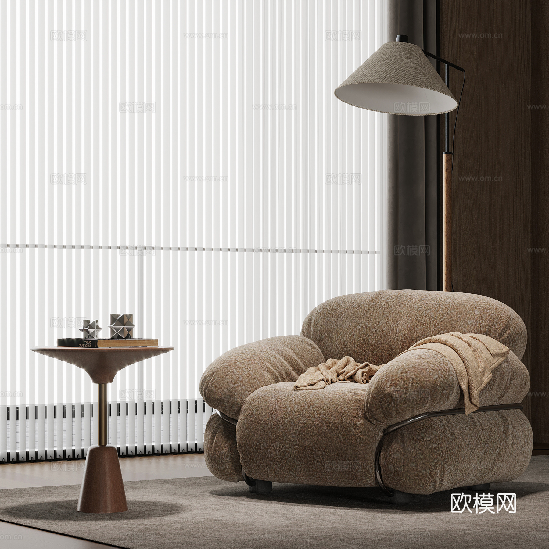 现代休闲沙发su模型