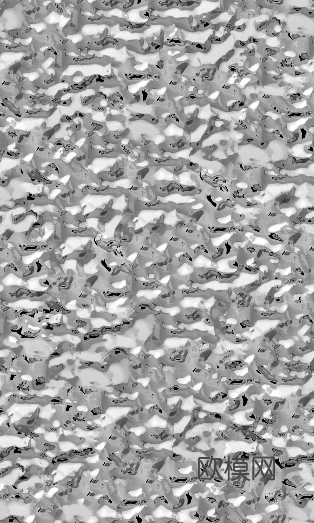 现代无缝银色水波纹不锈钢金属板