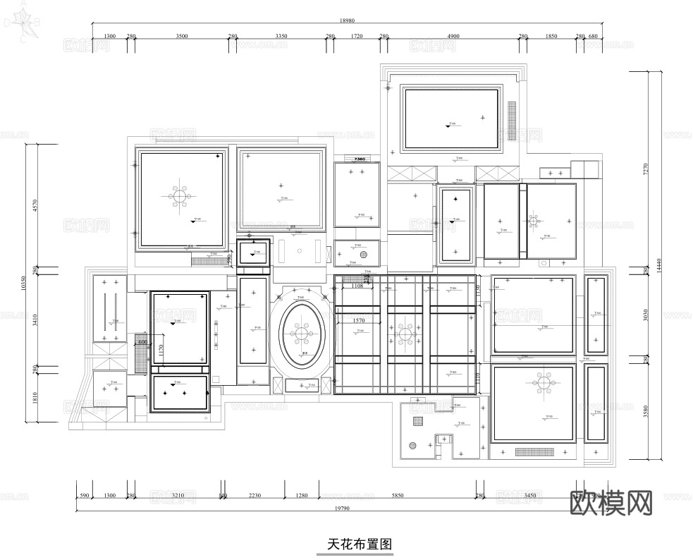 轻奢大平层 样板间 最新全套施工图合集cad施工图