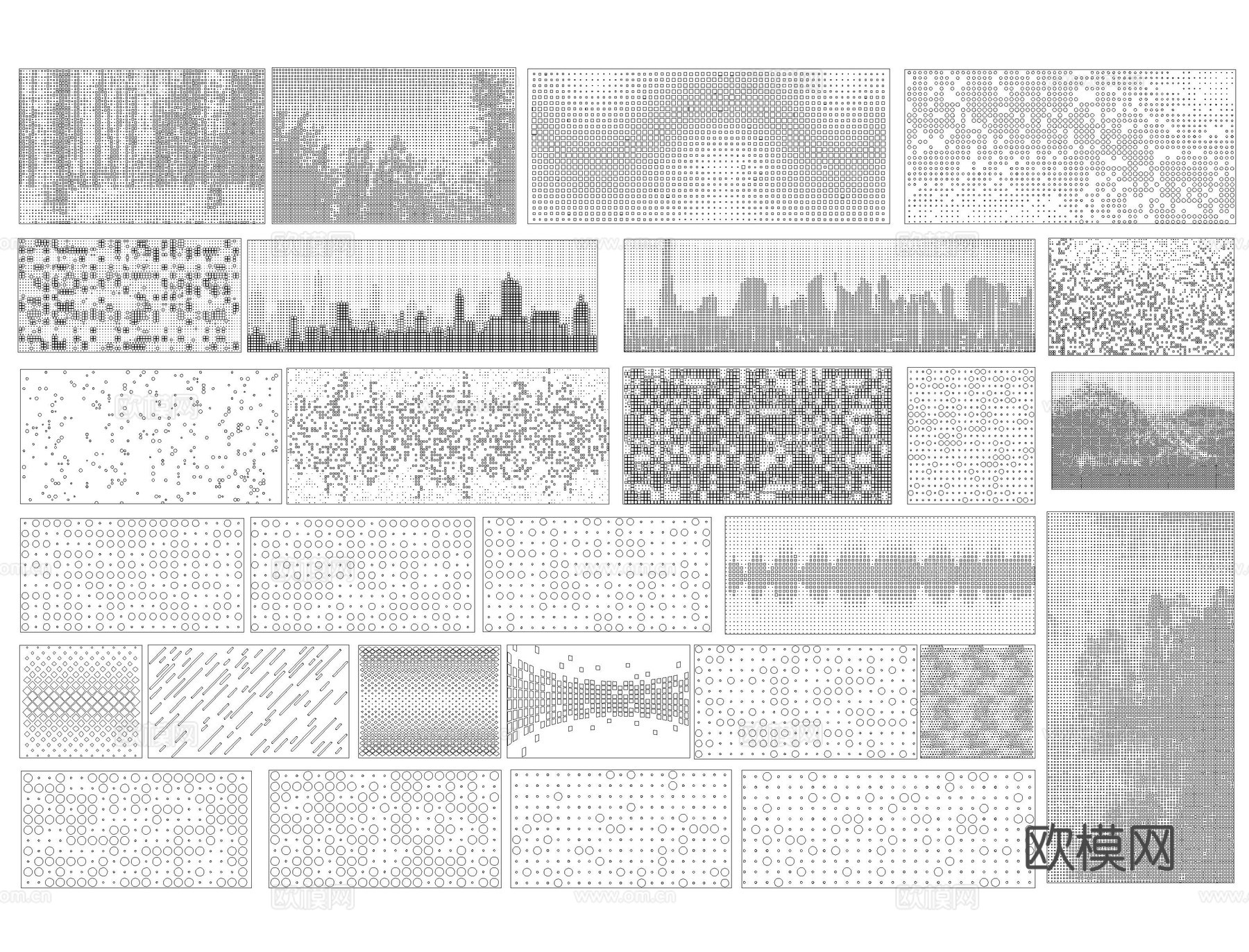 穿孔板冲孔板CADcad施工图下载（渲染图6）