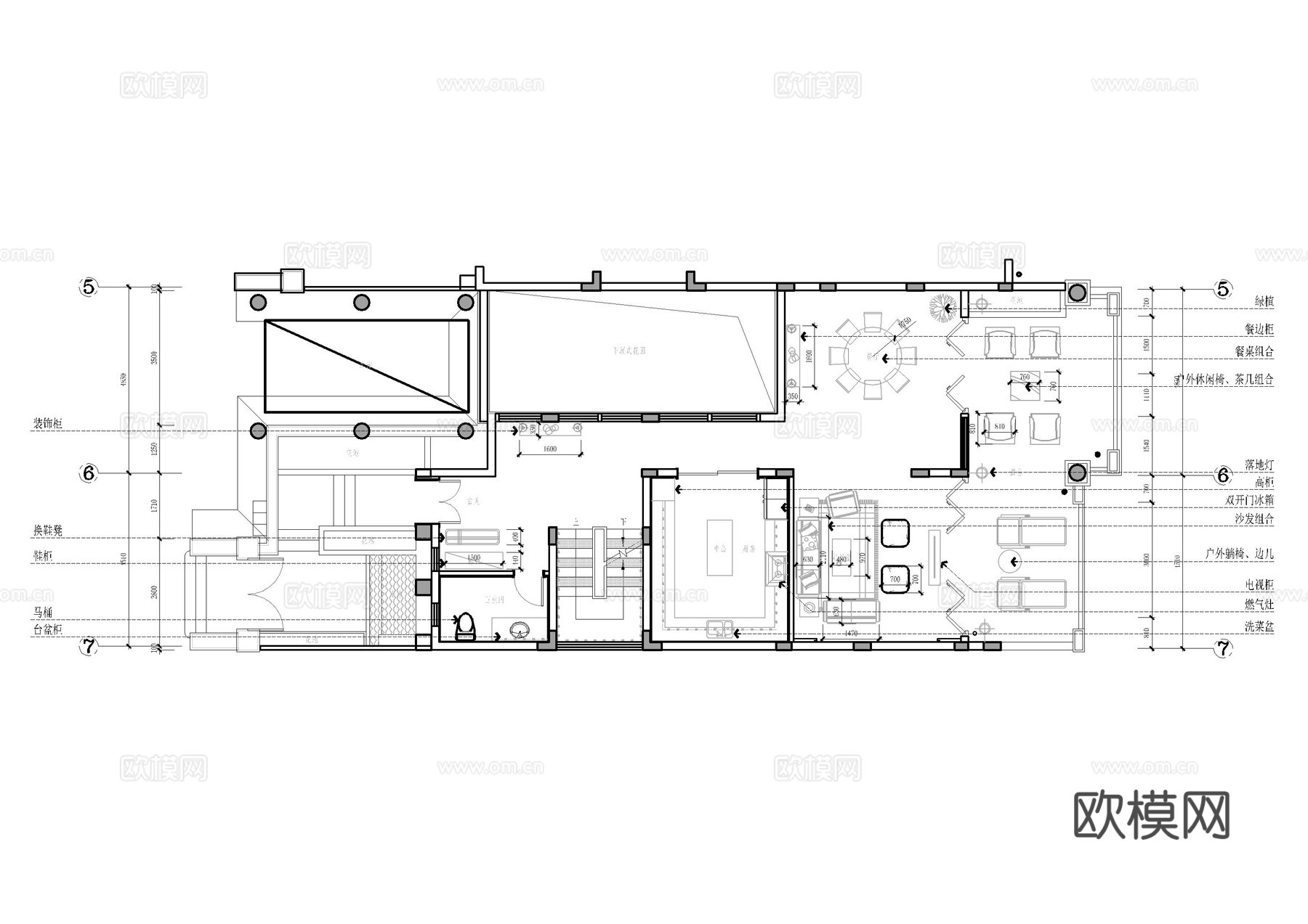 海南琼海民宿施工图cad施工图