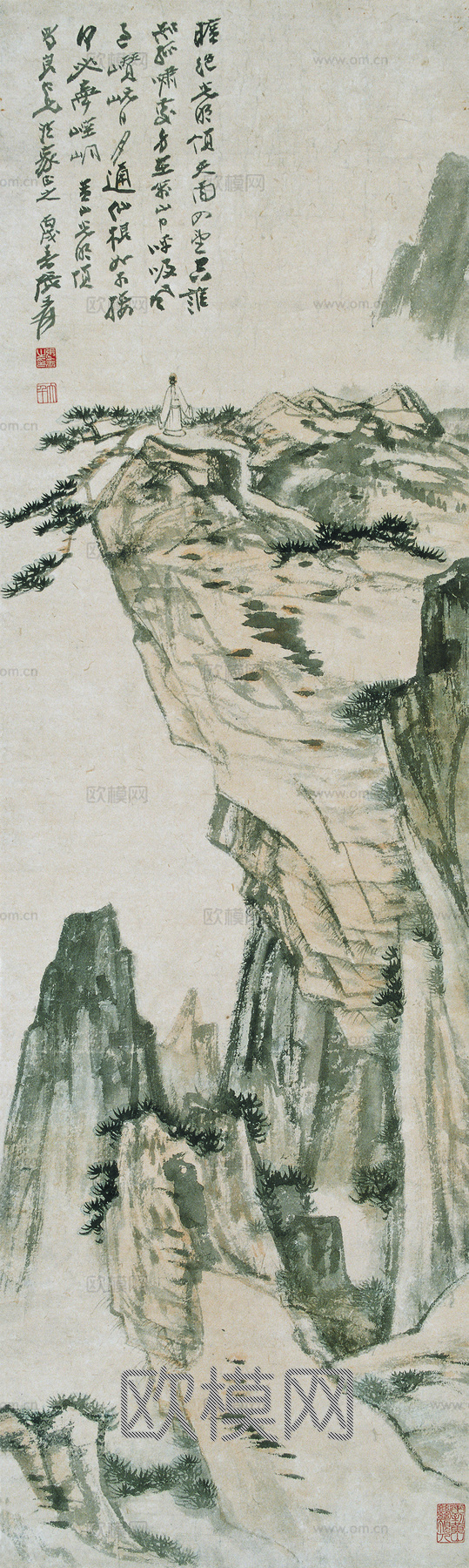 张大千绘画作品，中国近现代水墨画，写意水墨画-2