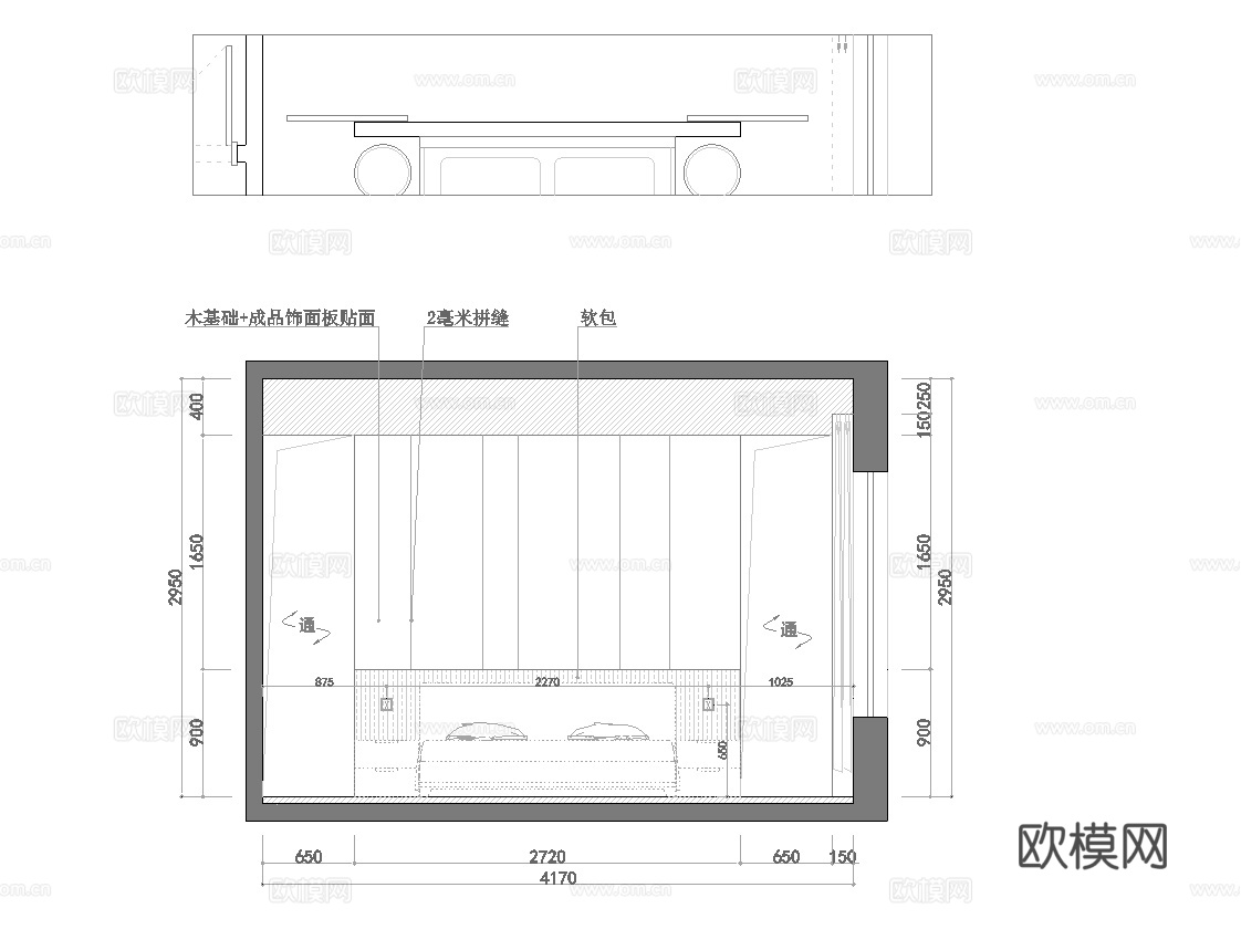 轻奢大平层 样板间 最新全套施工图 效果图合集cad施工图