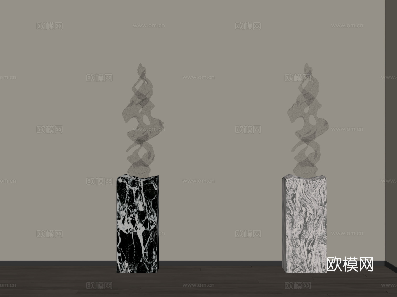 现代雕塑 摆件装饰su模型