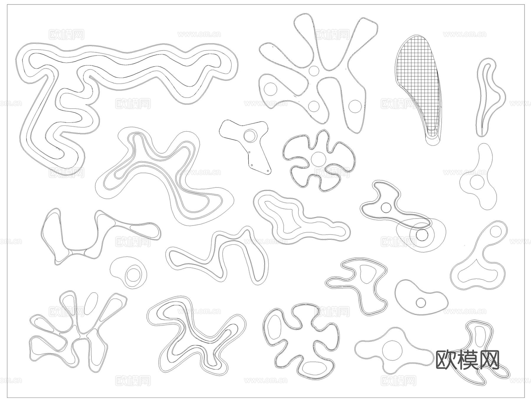 树池坐凳平面CADcad施工图