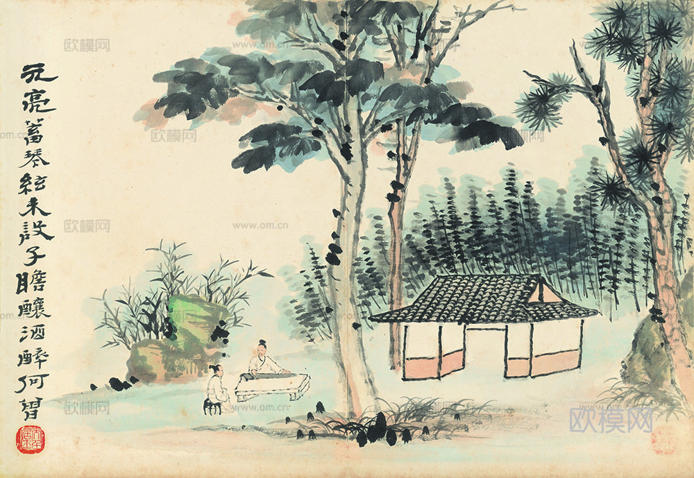 张大千绘画作品，中国近现代水墨画，写意水墨画17下载