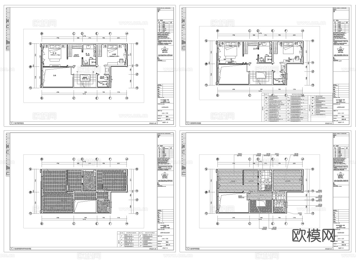 轻奢别墅 样板间 最新全套施工图 效果图合集cad施工图