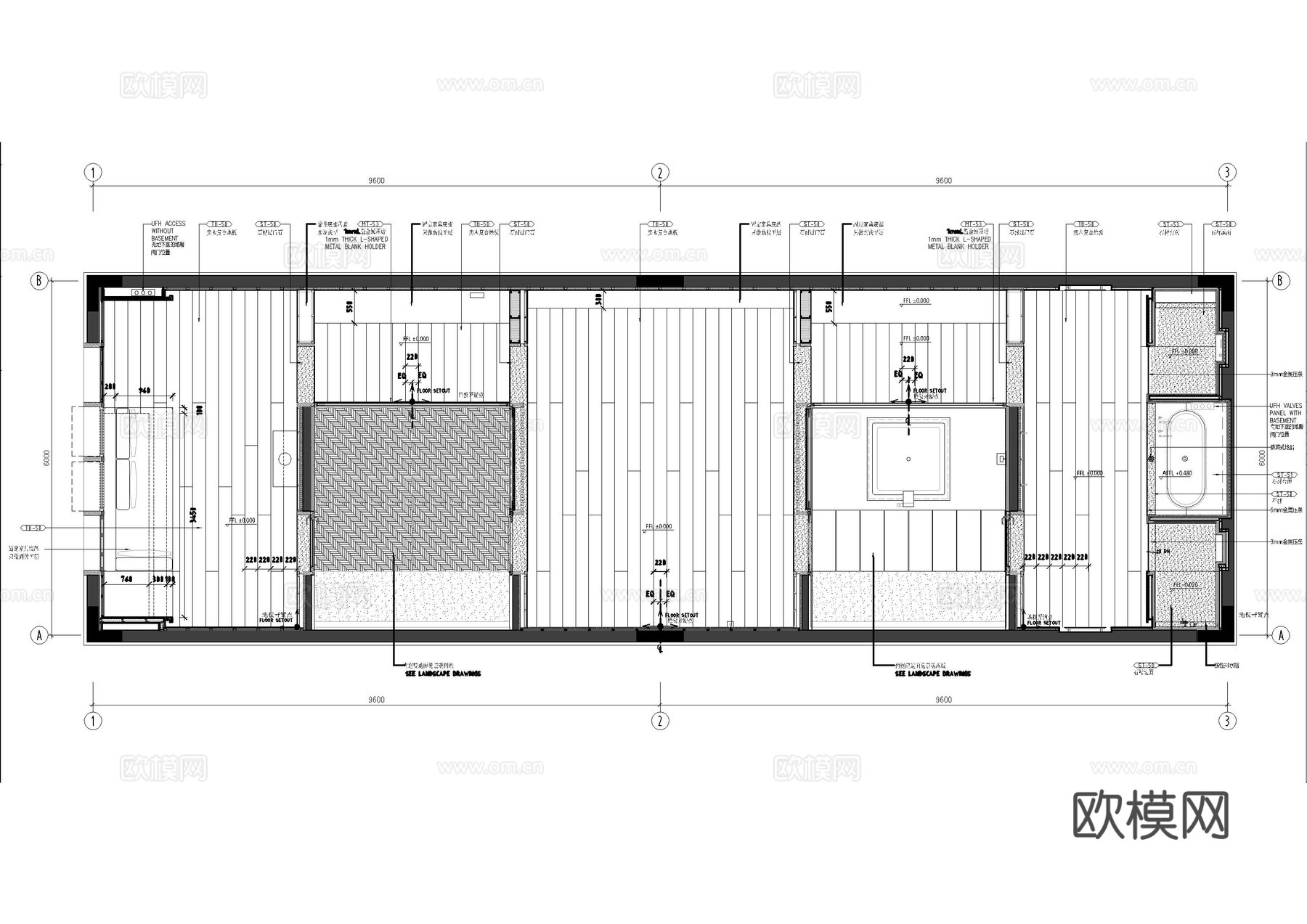 上海民宿客房施工图cad施工图