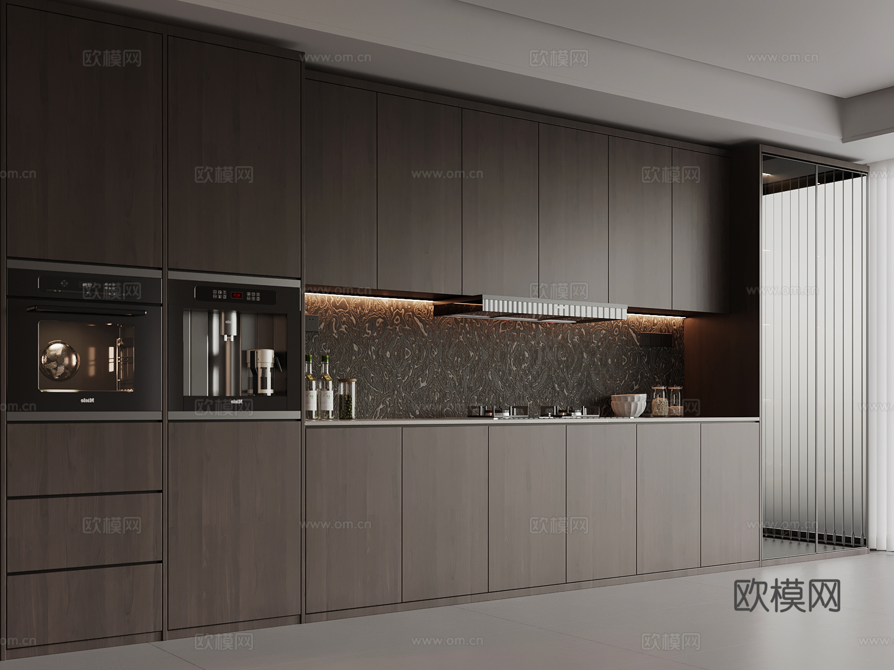 意式备餐柜su模型