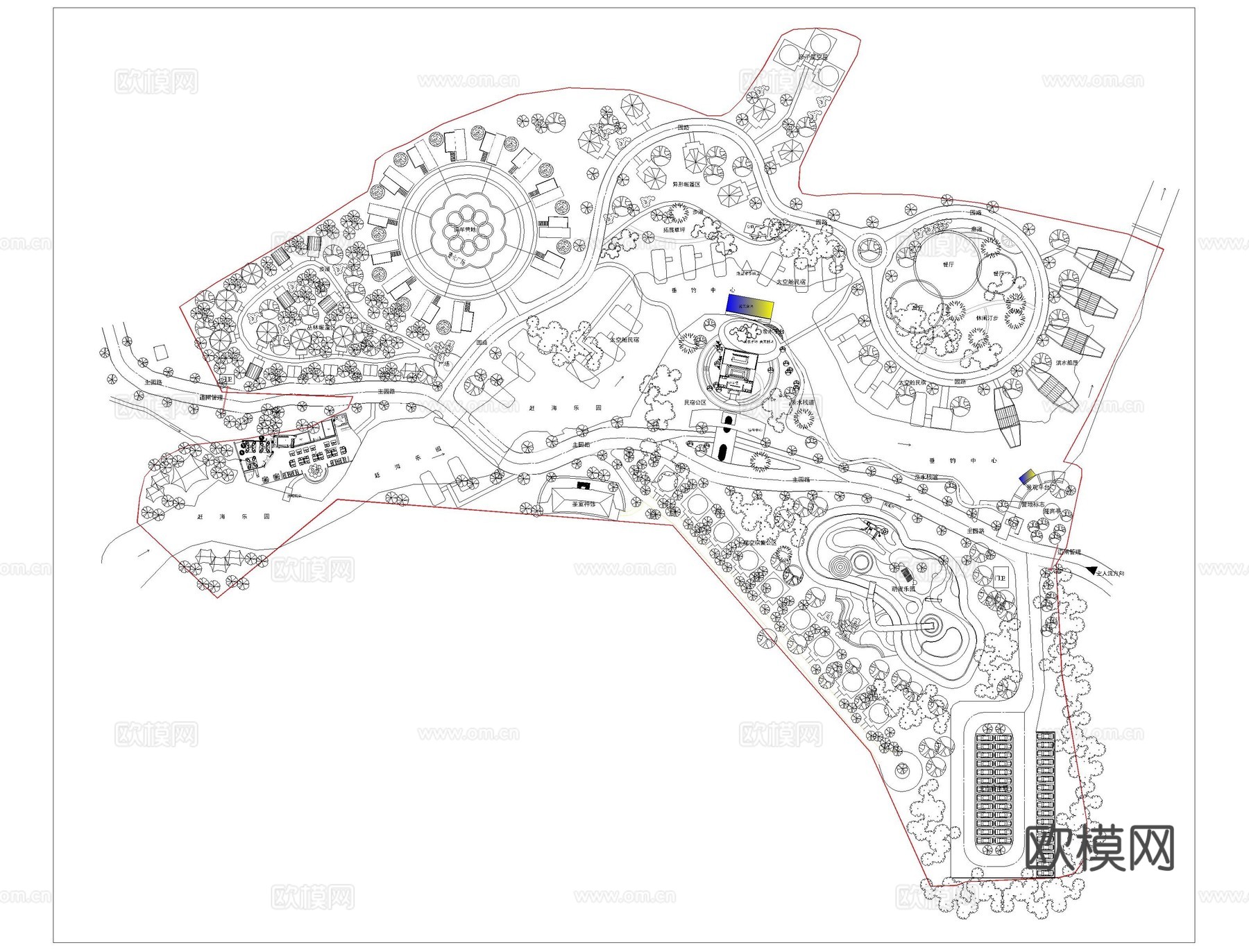 露营房车营地CADcad施工图