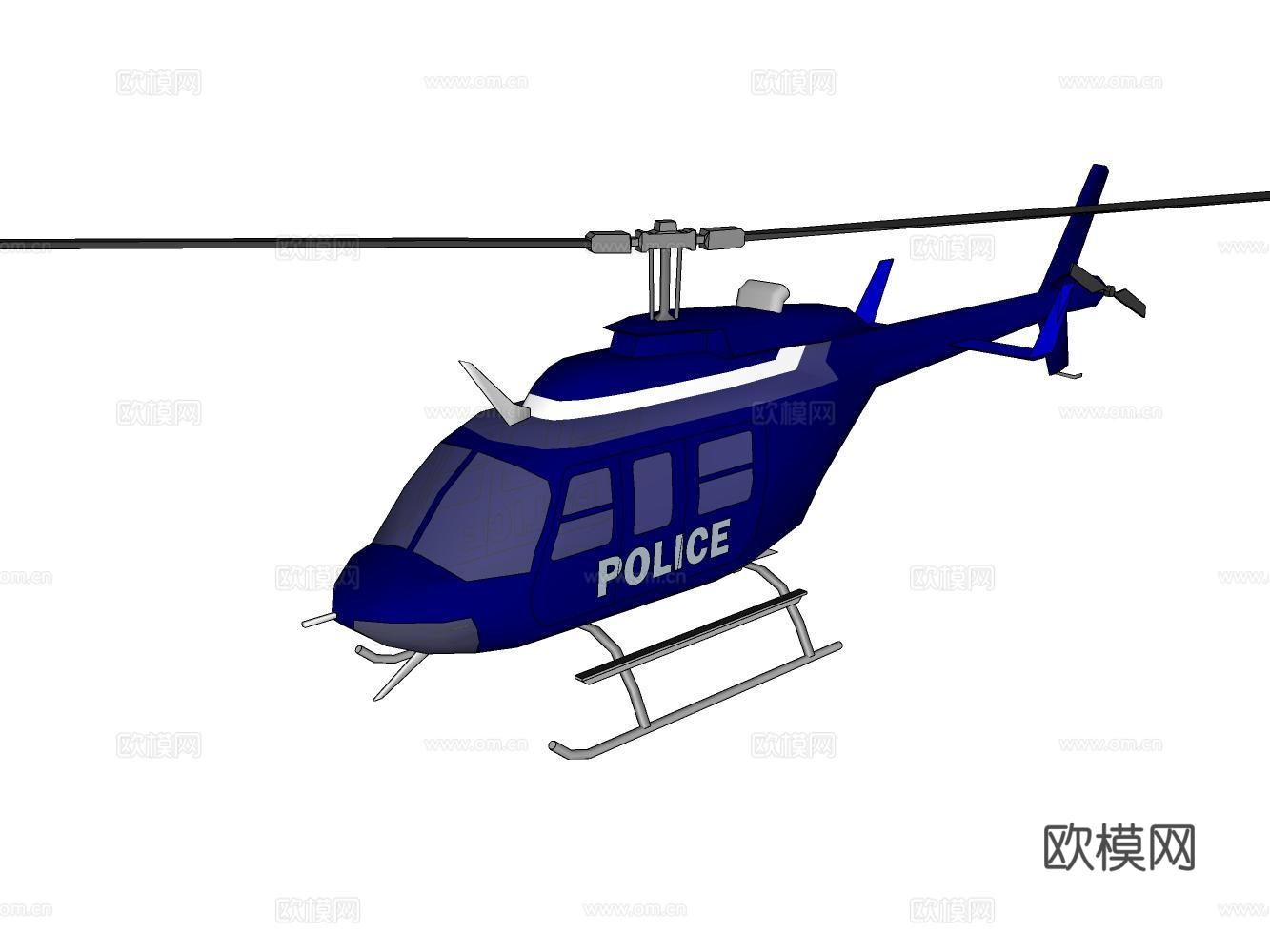 直升机su模型下载（渲染图2）