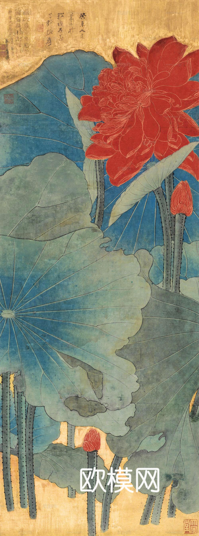 张大千绘画作品，中国近现代水墨画，写意水墨画73