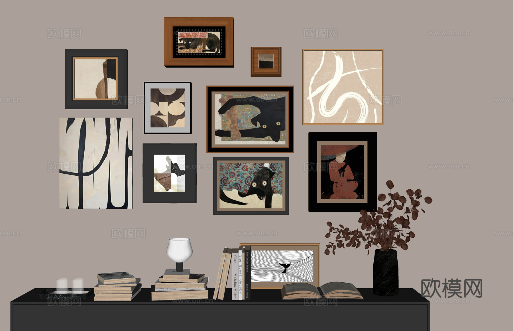 陈设饰品 挂画 工装 室内小品 小品 陈设 挂件su模型