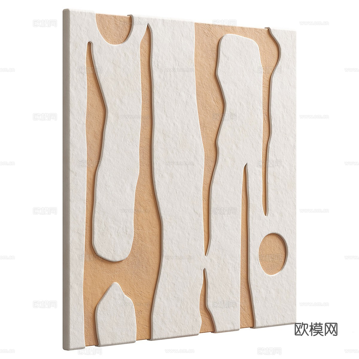 现代艺术墙饰 挂饰 装饰板3d模型下载（渲染图4）