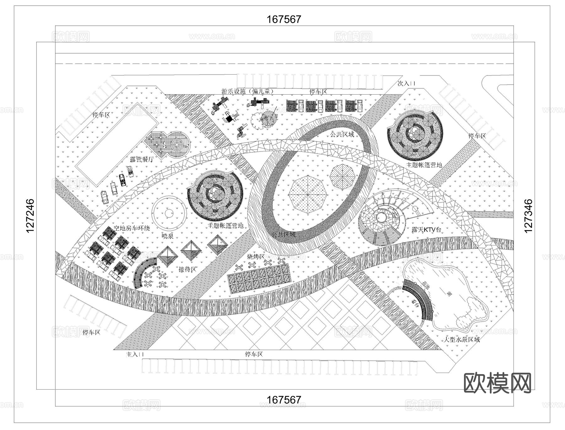 露营房车营地CADcad施工图