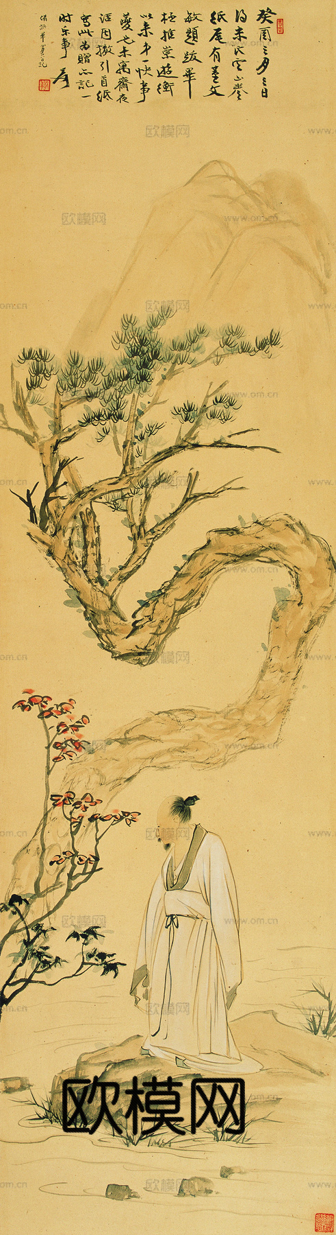 张大千绘画作品，中国近现代水墨画，写意水墨画2 (3)