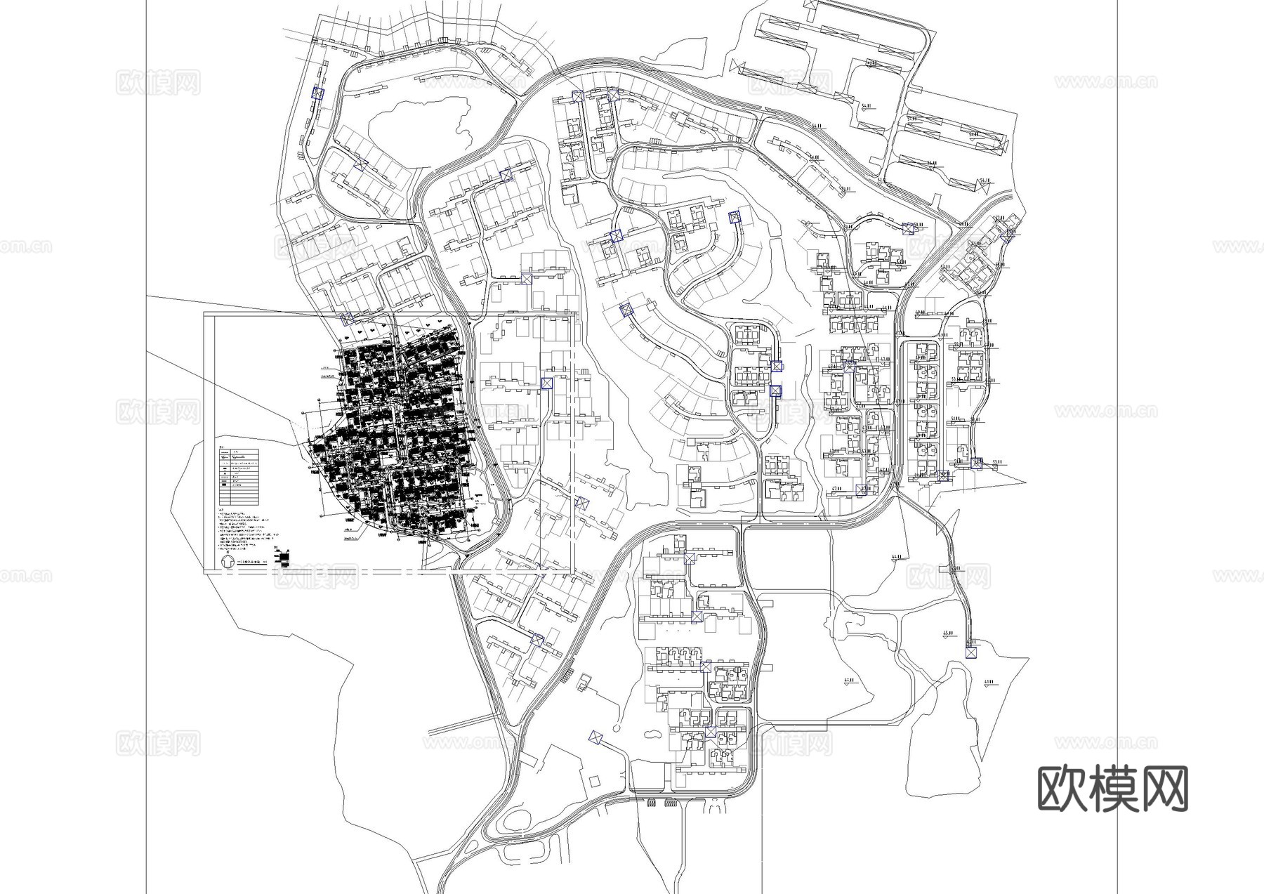 民宿建筑总平面规划图cad施工图cad施工图