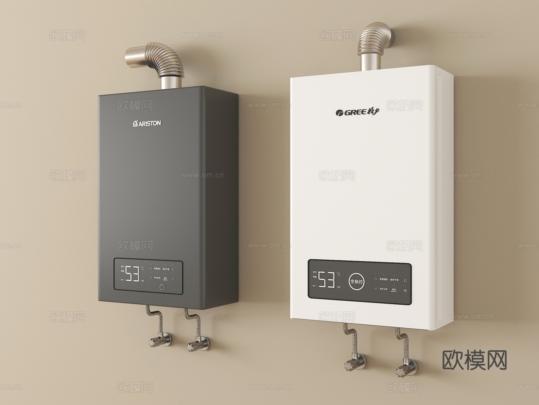 现代热水器 燃气热水器su模型