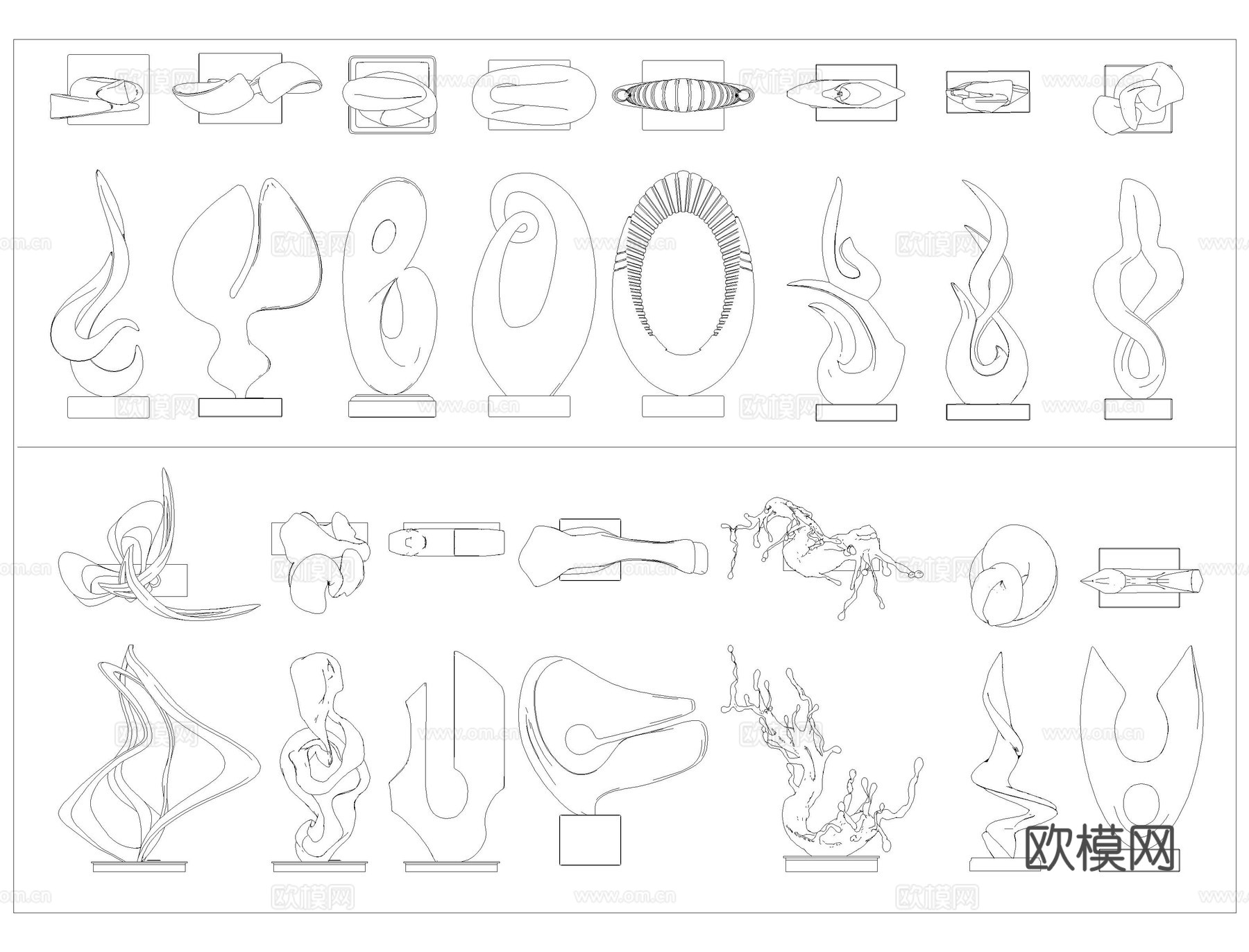 景观雕塑小品CADcad施工图