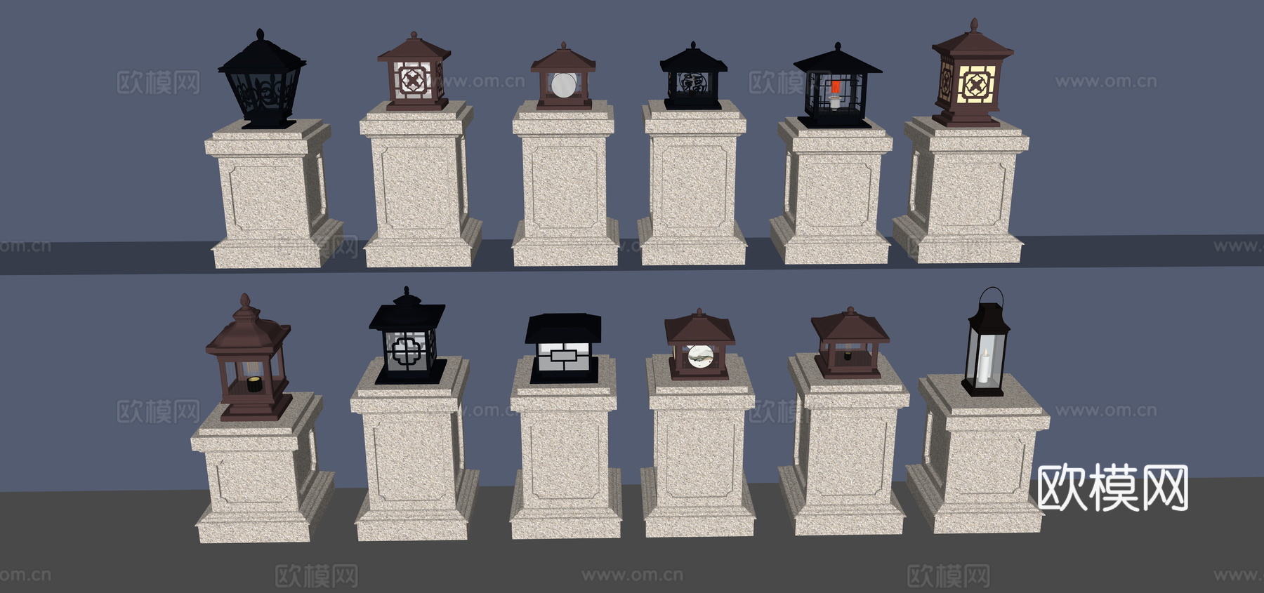 草坪灯 户外灯 景观灯  太阳能灯su模型