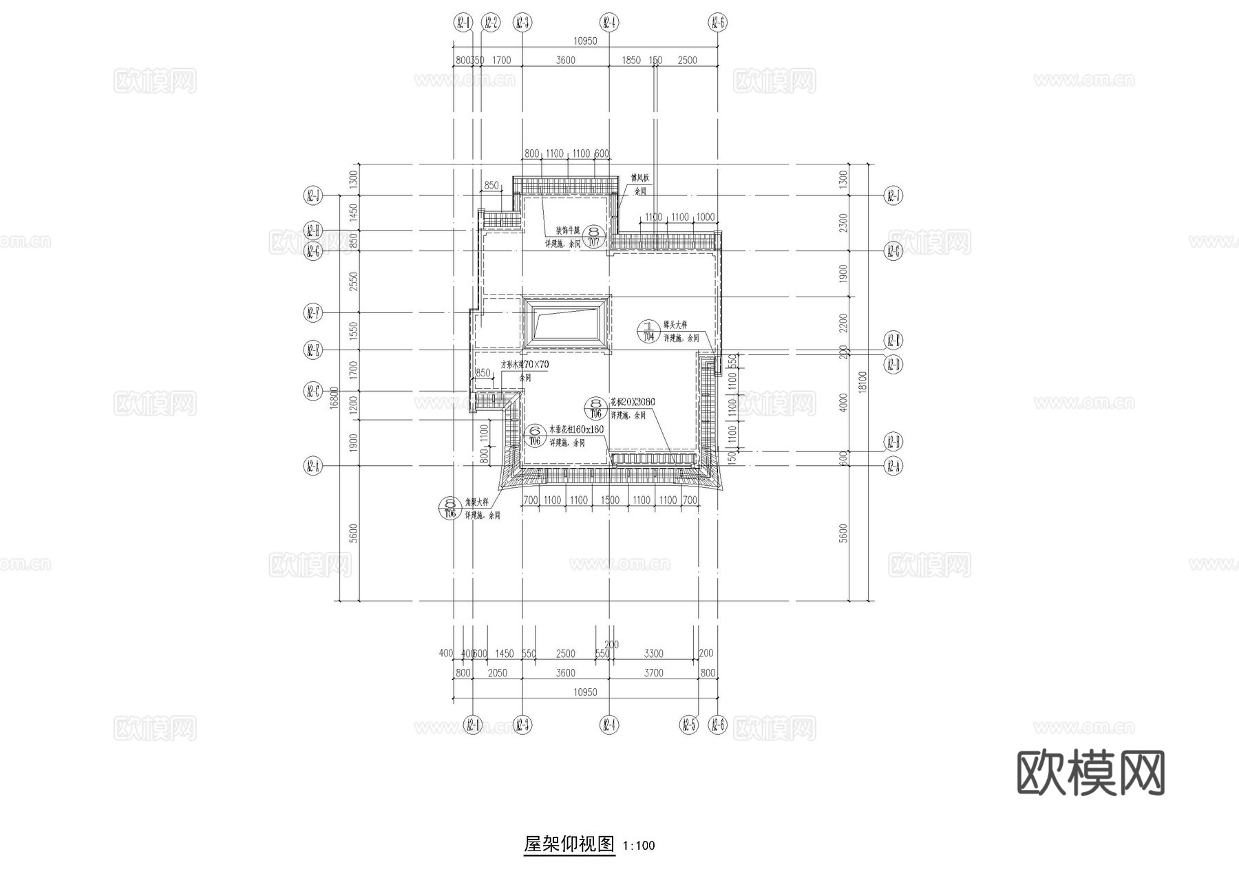 桃李民宿建筑施工图cad施工图