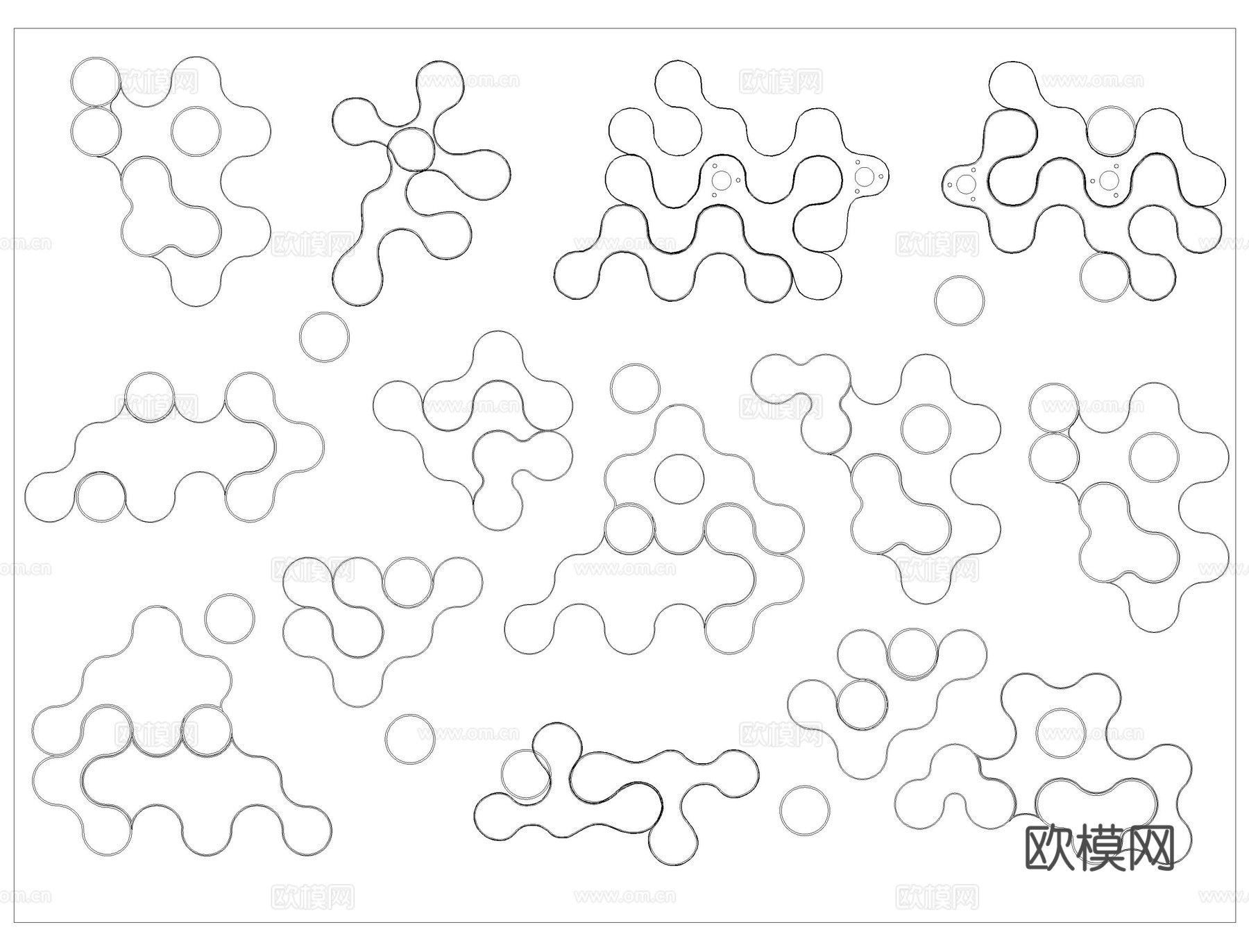树池坐凳平面CADcad施工图