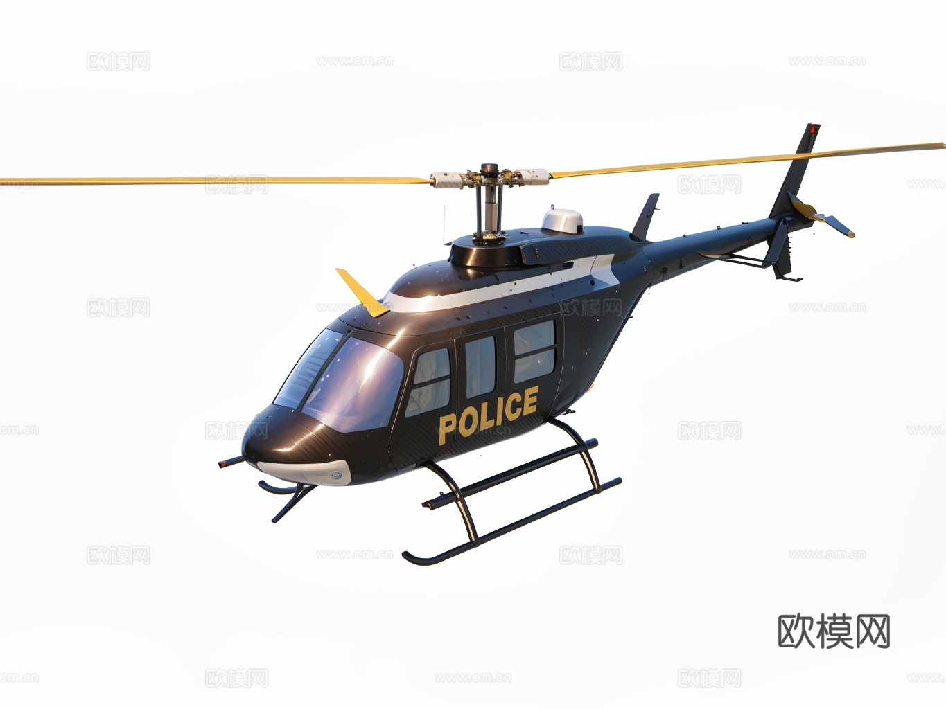 直升机su模型下载（渲染图1）