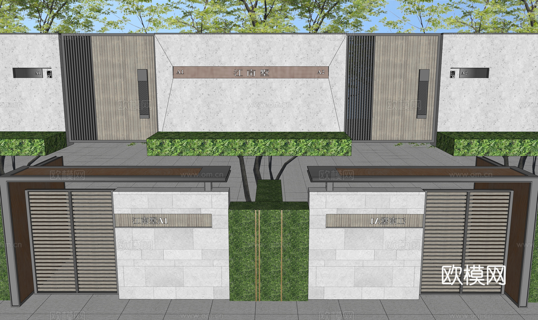 水景 室内造景 室内景观 庭院灯 门 微景观 草坪灯 景观su模型