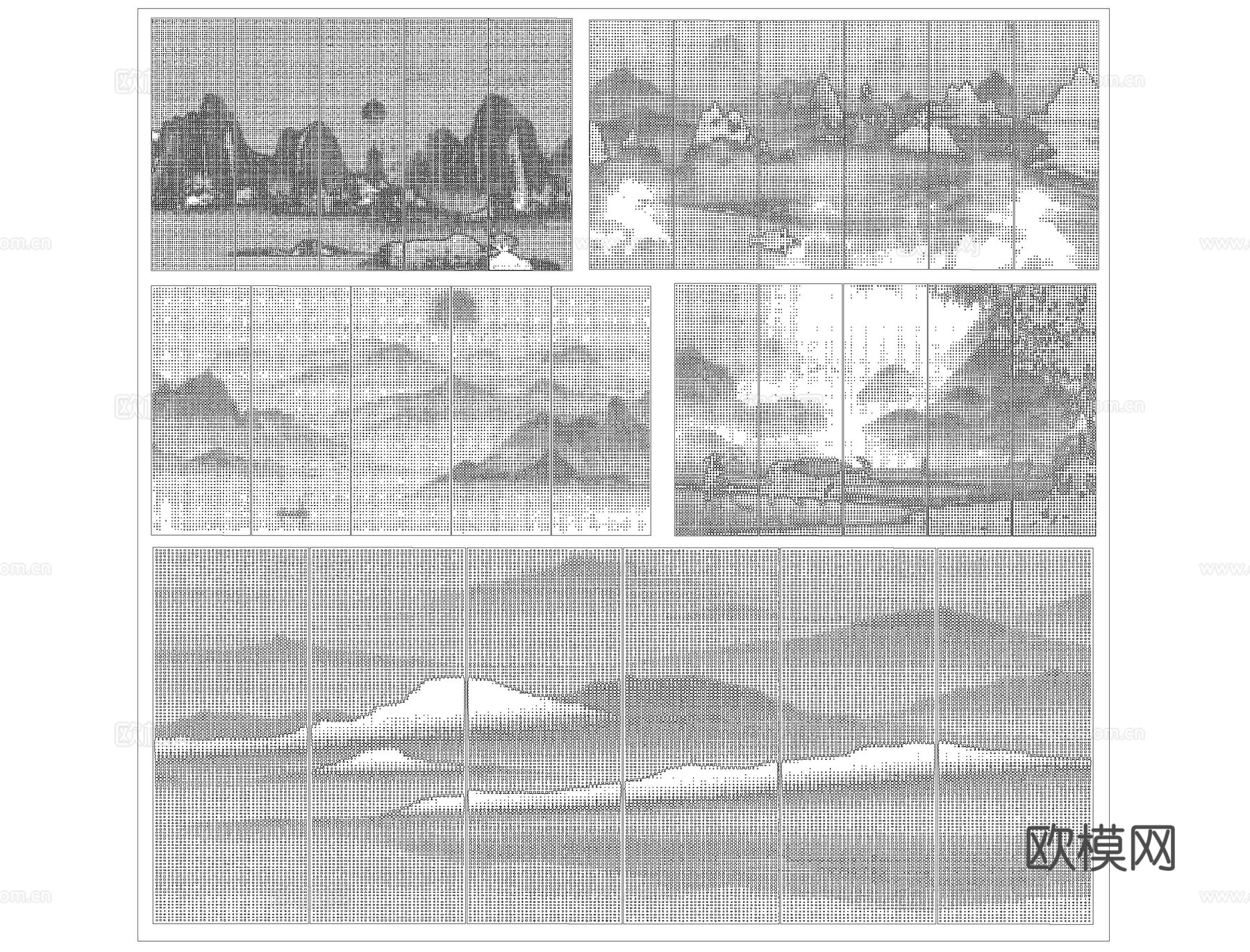 穿孔板冲孔板CADcad施工图下载（渲染图5）