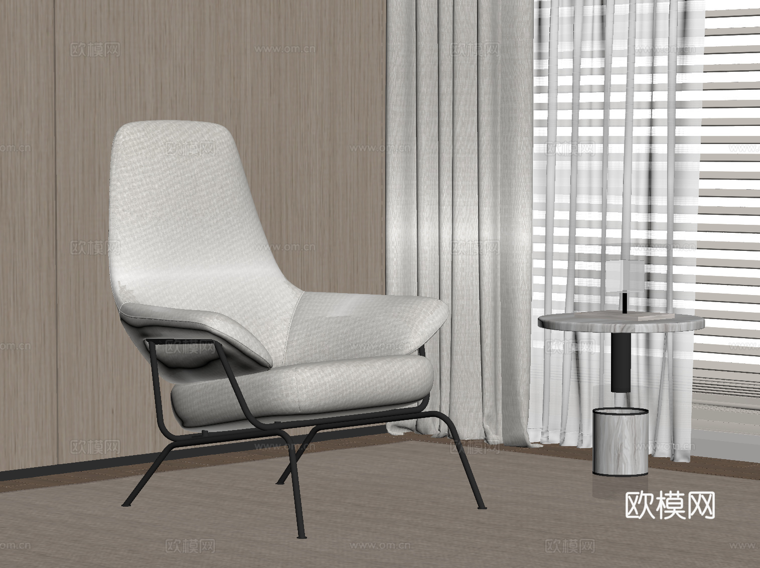 现代躺椅 休闲椅 沙发椅su模型su模型