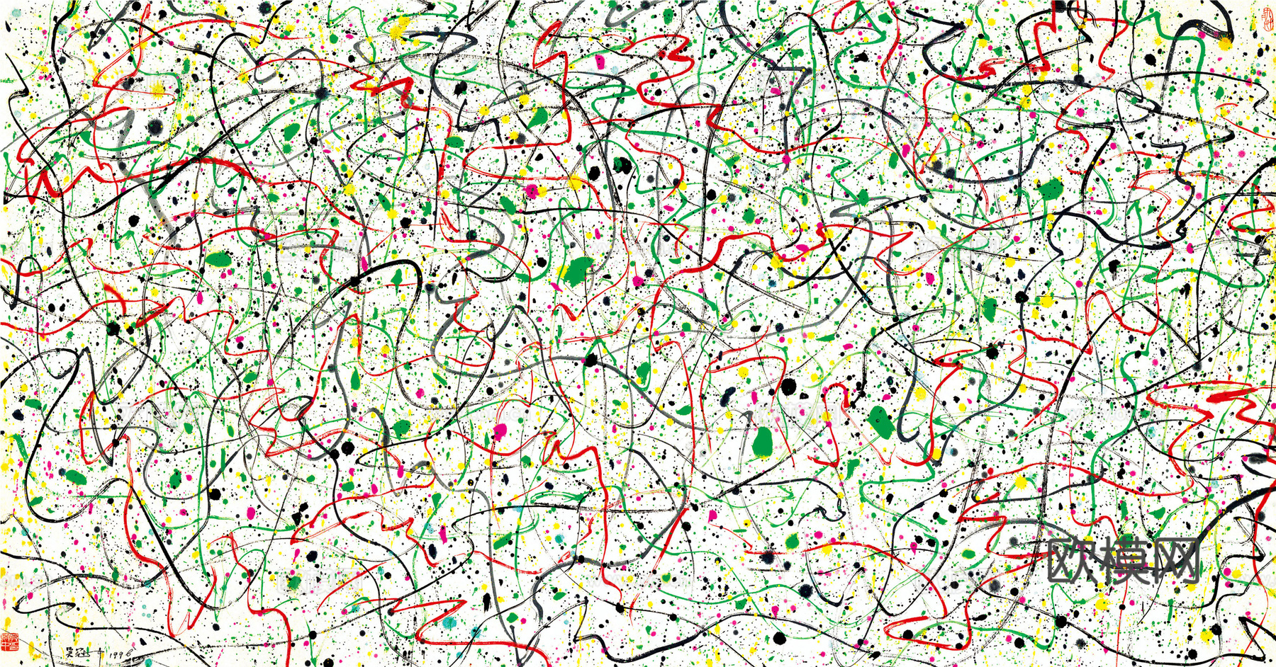 吴冠中绘画作品，写意水墨画，近现代水墨画，写意江南古镇水墨画下载