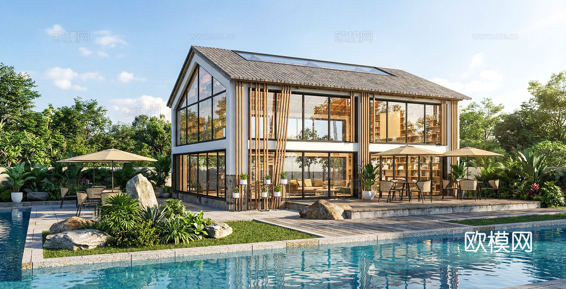 书吧驿站管理su模型su模型