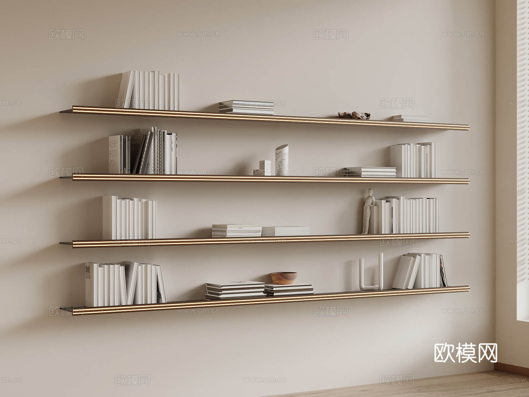 现代书架su模型