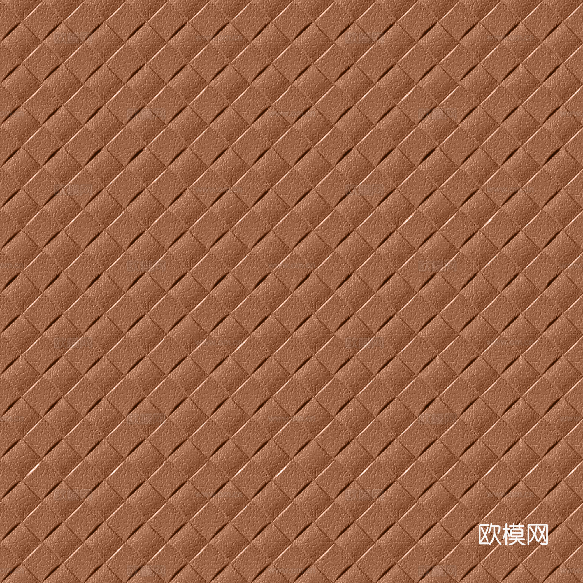 现代意式编织皮 无缝黄色编织皮革贴图