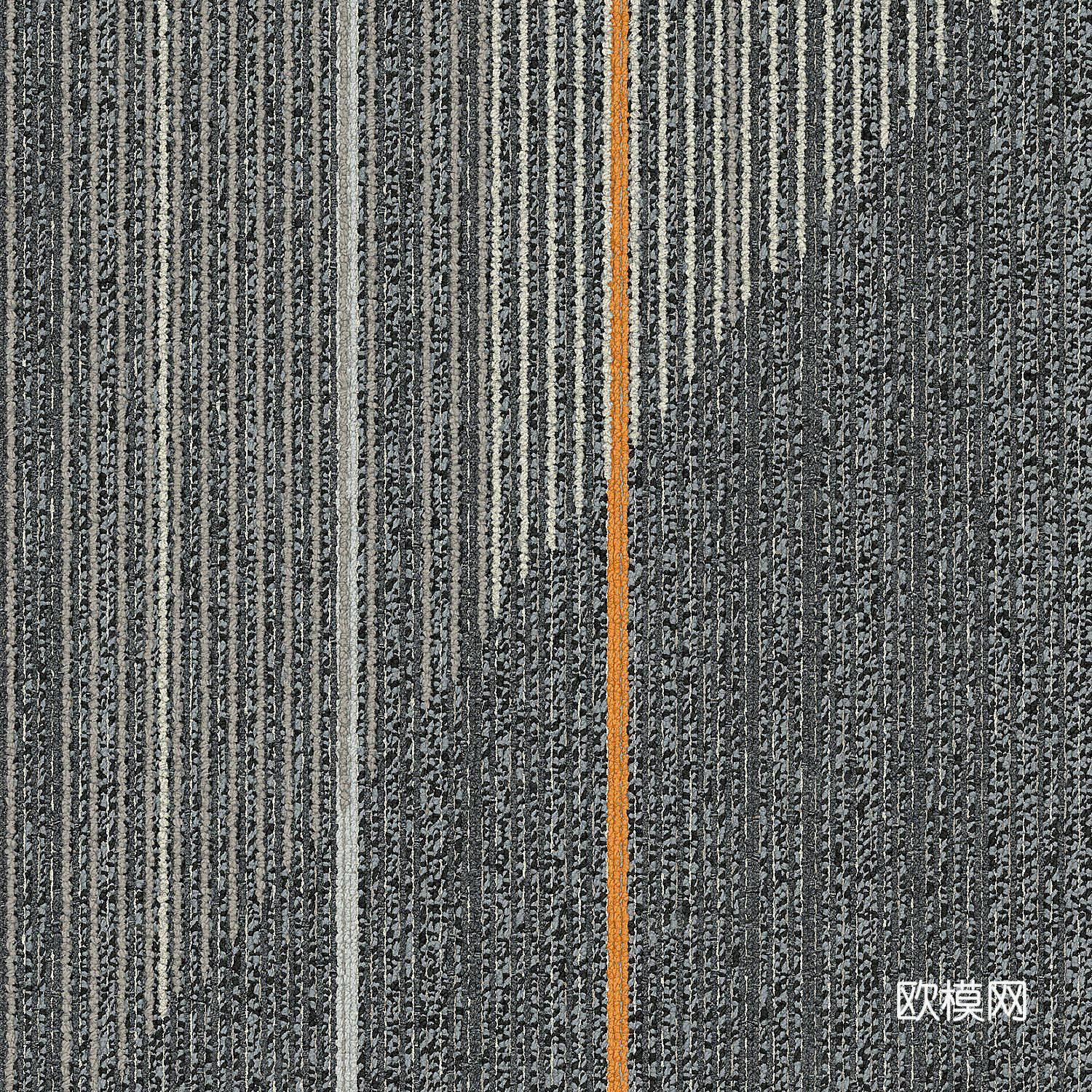 无缝深灰色针织肌理几何条纹地毯
