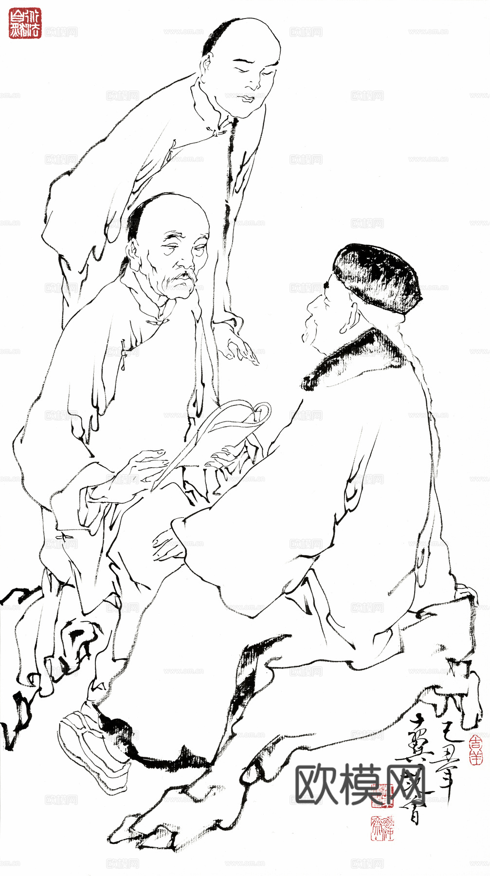 范增水墨画，现代水墨画15