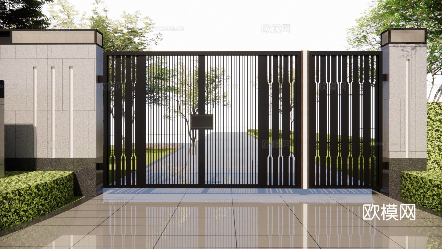 阳光房 草坪灯 景观 屋顶花园 露台 微景观 水池su模型