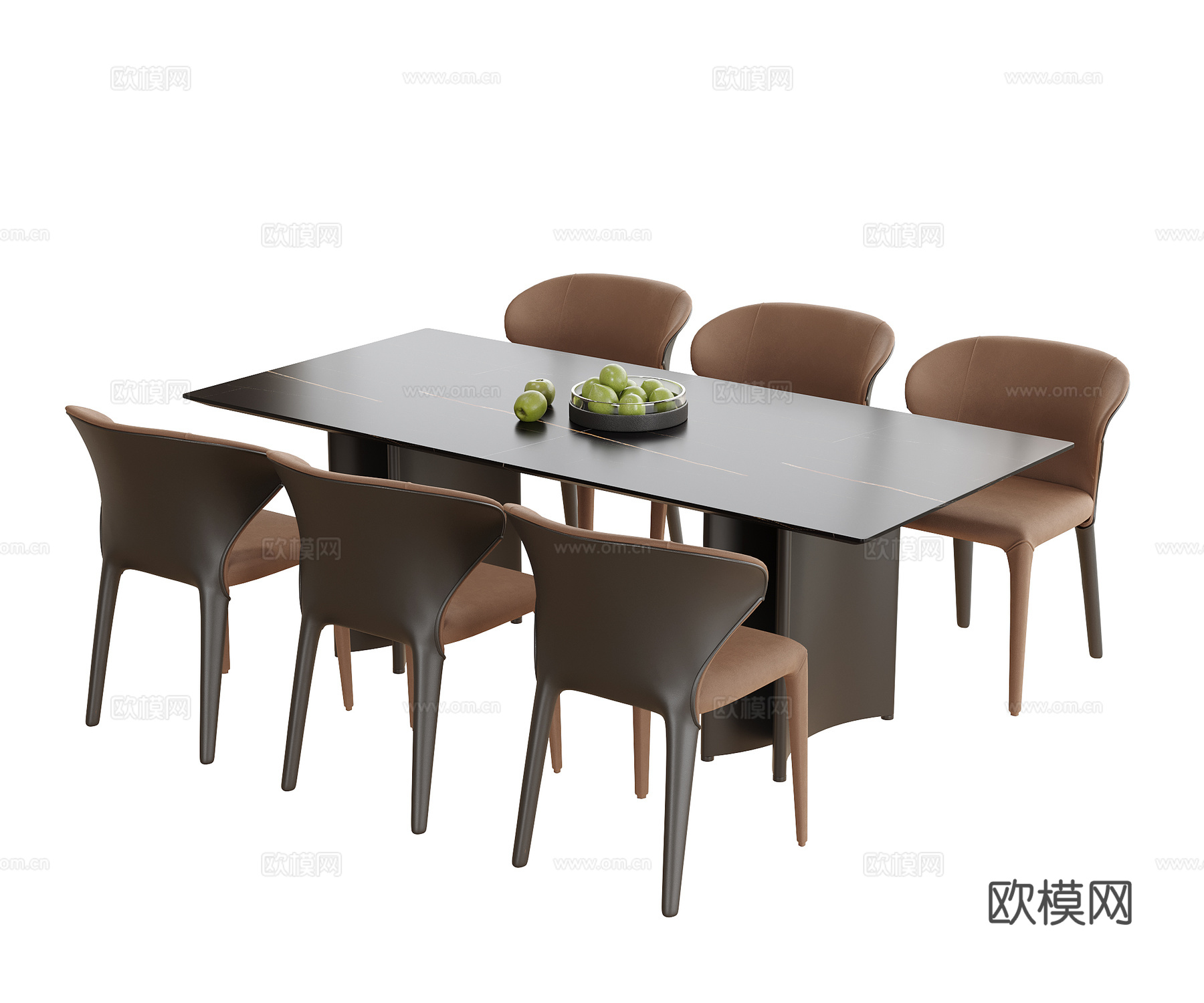 现代餐桌椅 餐椅su模型