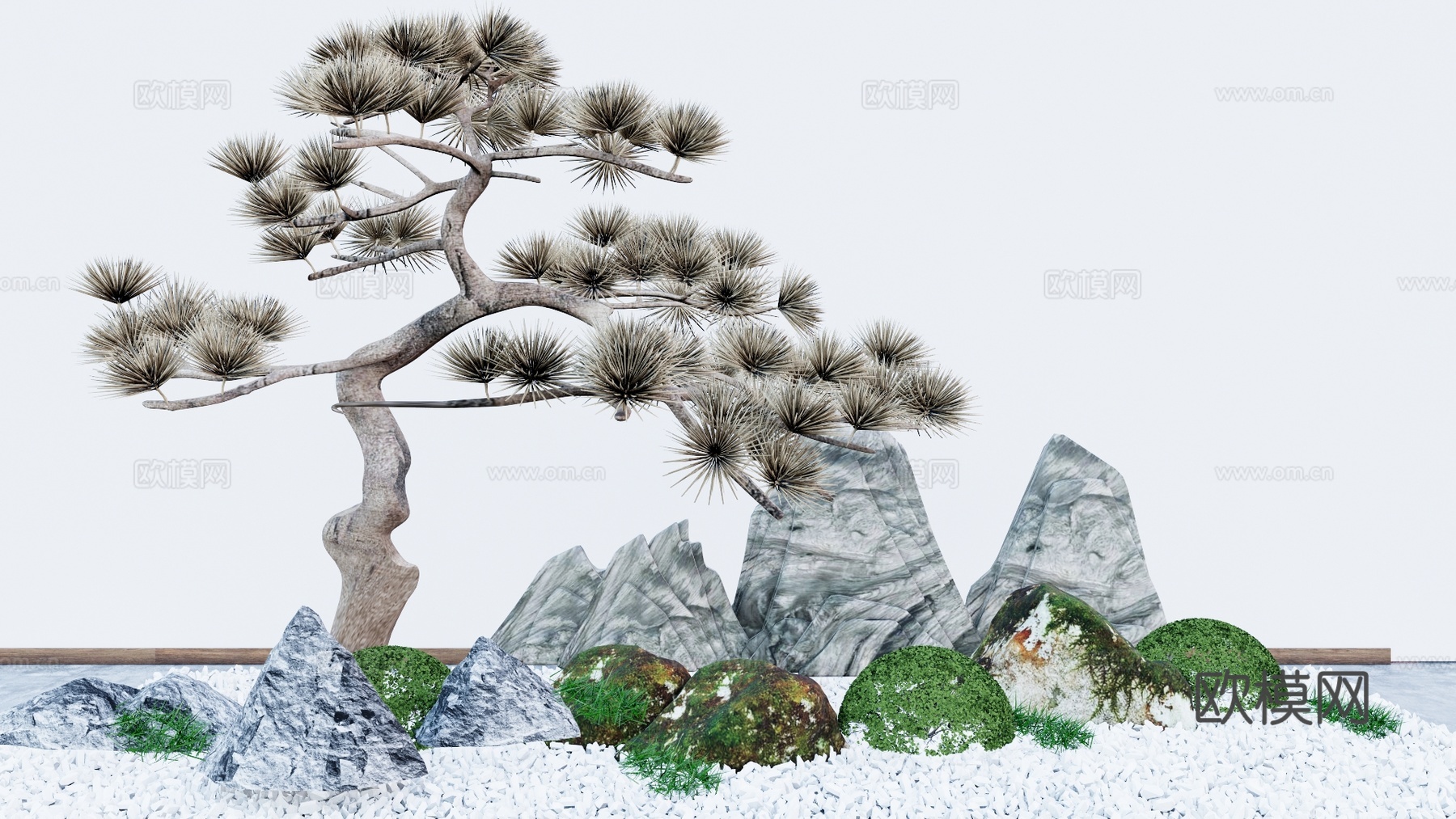 微景观 室内景观 水景 景观 庭院 阳光房 屋顶花园su模型