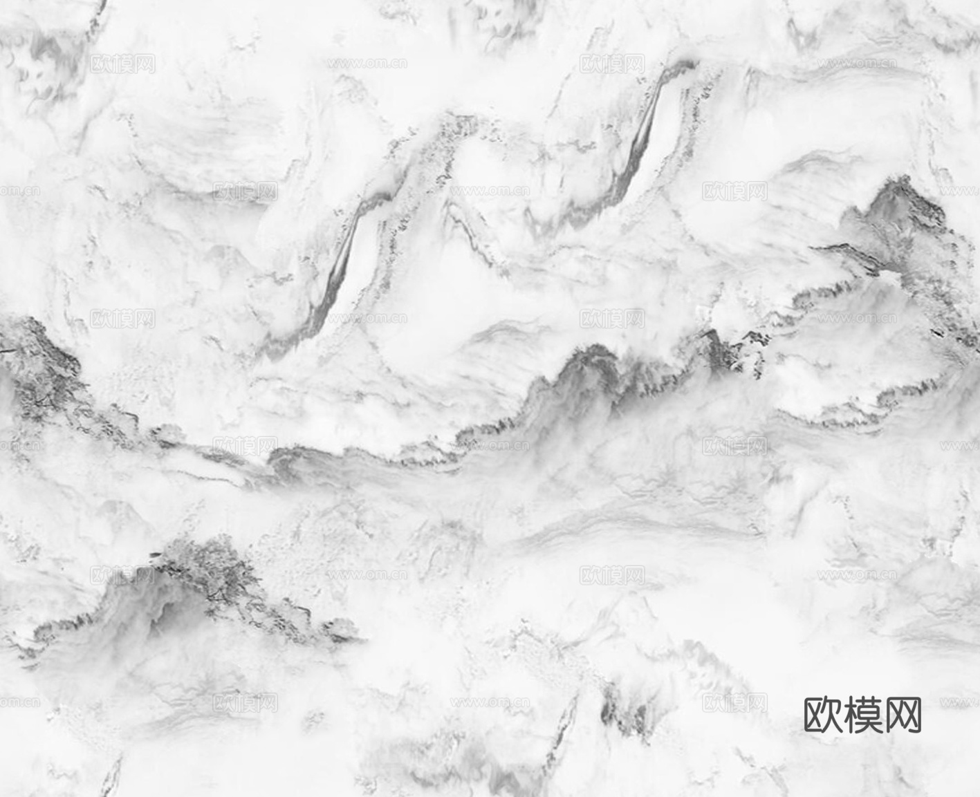 现代新中式大理石 浅色山水大理石岩板