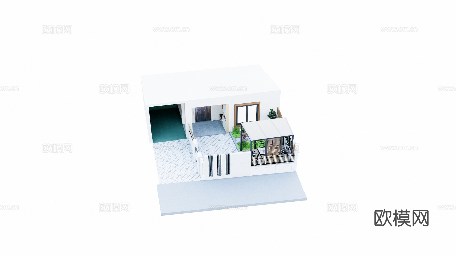 微景观 室内景观 水景 景观 庭院 阳光房 屋顶花园su模型