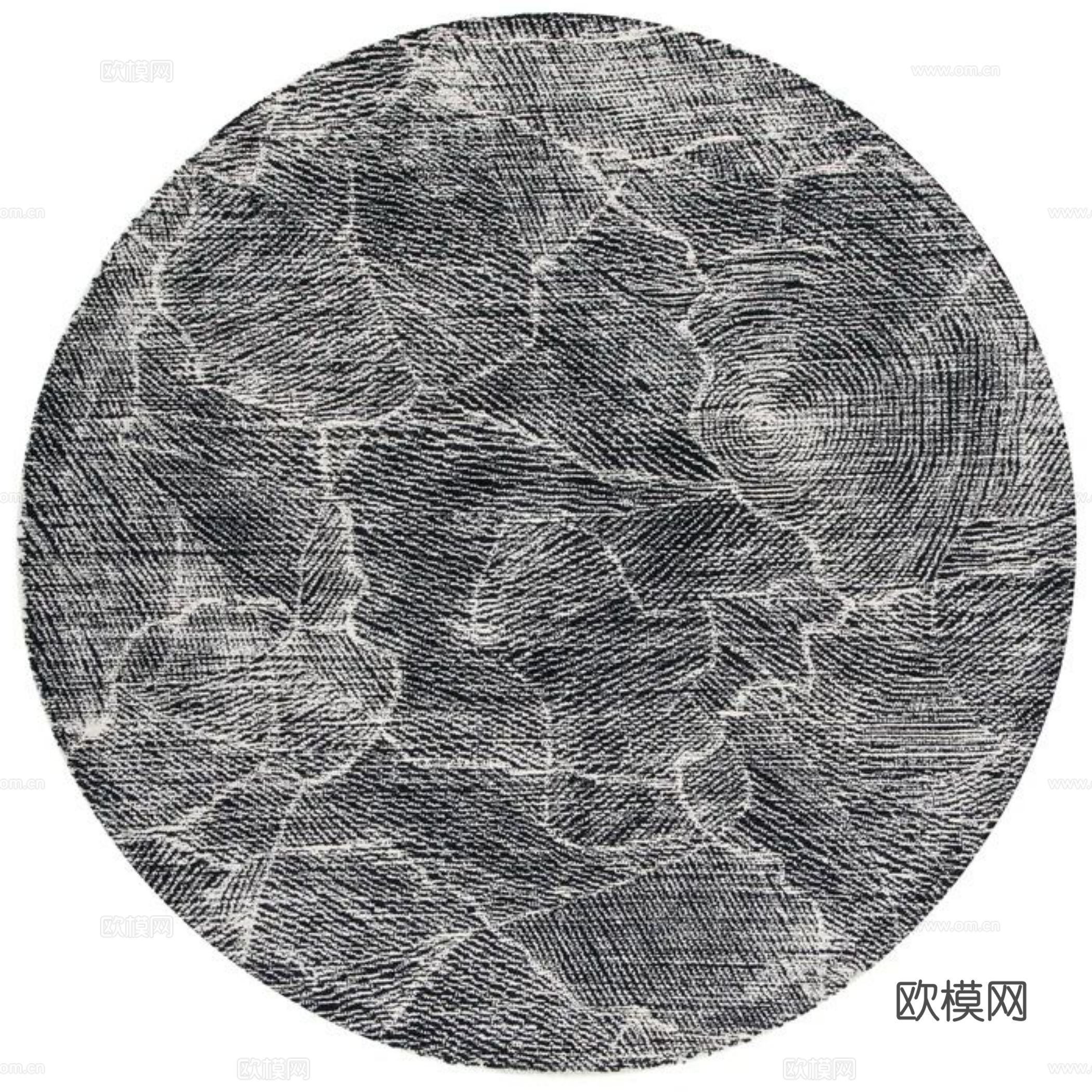 现代圆形地毯贴图