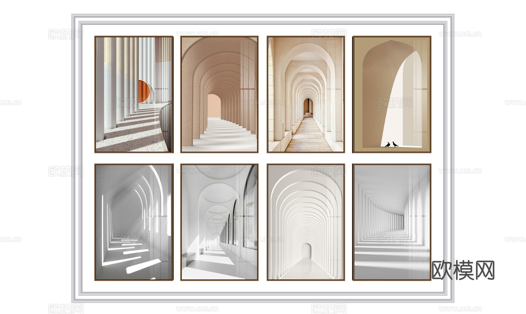 现代装饰挂画_挂画_装饰画_艺术画_抽象画su模型