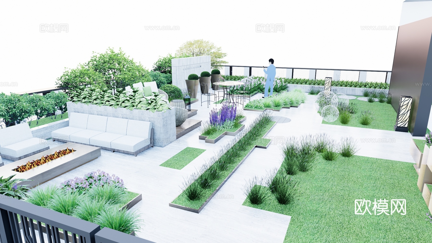 微景观 室内景观 水景 景观 庭院 阳光房 屋顶花园su模型