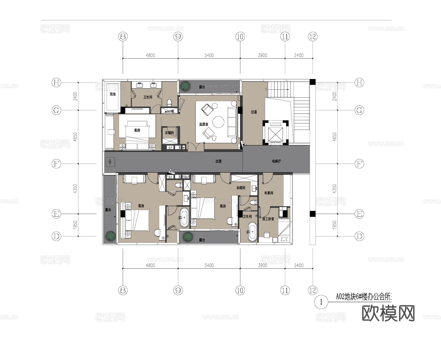 办公会所 最新全套施工图合集cad施工图