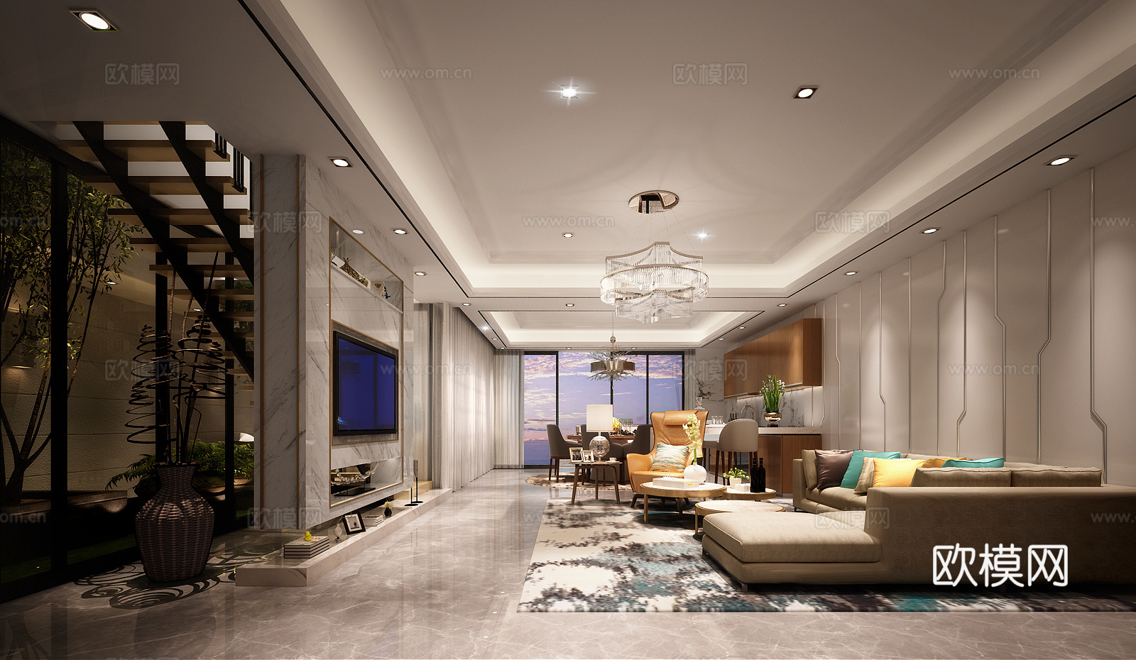 高端别墅 最新全套施工图 效果图合集cad施工图